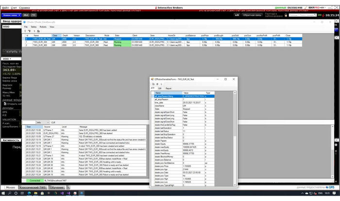 Interface of “Cryptocurrency trading bot”